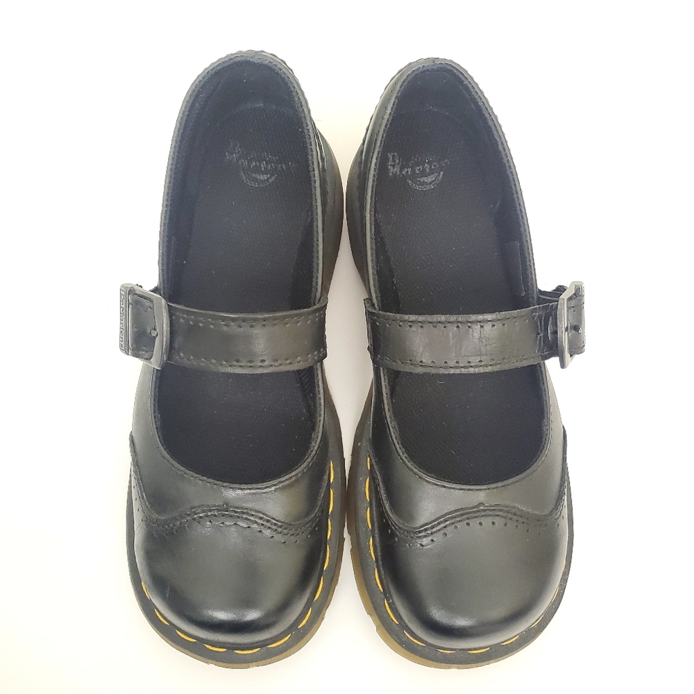 Dr. Martens Melinda Black Cap Toe Mary Janes